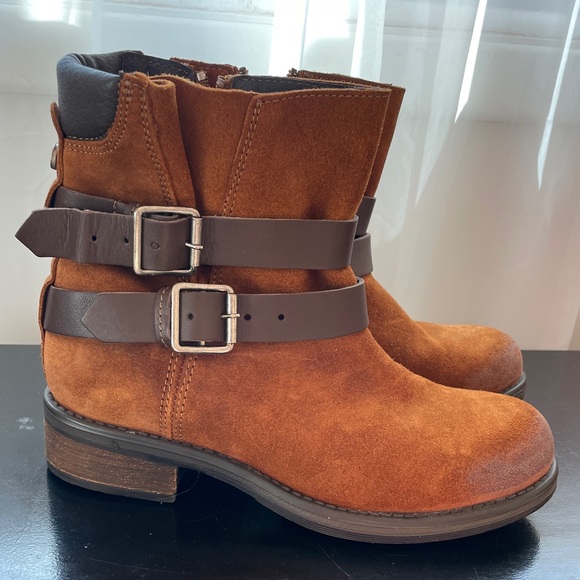 Steve Madden Dormaa Cognac Sue Leather Suede boots size 8.5 NIB - Picture 2 of 9